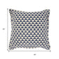 Indigo And Ivory Triangle Design Throw Pillow