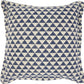 Indigo And Ivory Triangle Design Throw Pillow