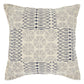 20" Indigo And Ivory Geometric Cotton Throw Pillow