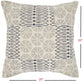 20" Indigo And Ivory Geometric Cotton Throw Pillow