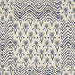 20" Indigo And Ivory Geometric Cotton Throw Pillow