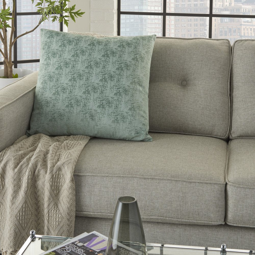 22" Green Abstract Throw Pillow