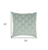 22" Green Abstract Throw Pillow