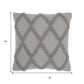 Light Gray Textured Lattice Throw Pillow