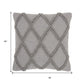 Light Gray Textured Lattice Throw Pillow