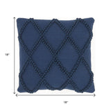 18" Navy Cotton Blend