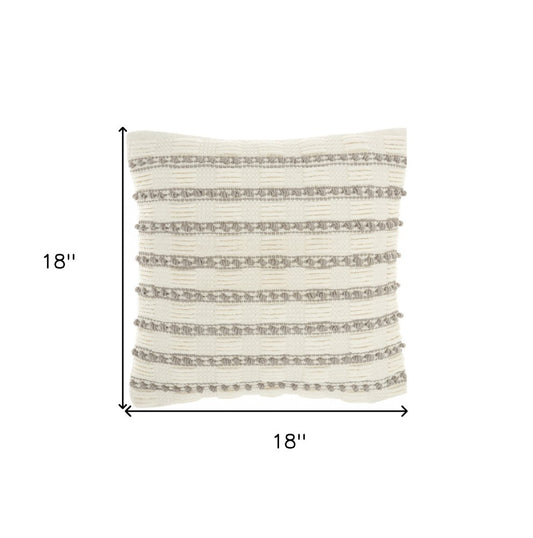 18" Light Gray Cotton Blend