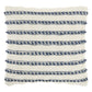 18" Navy Cotton Blend Throw Pillow
