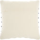 18" Navy Cotton Blend Throw Pillow