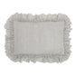 16" X 24" Gray Pillow With Ruffled Edges