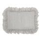 16" X 24" Gray Pillow With Ruffled Edges