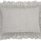 16" X 24" Gray Pillow With Ruffled Edges