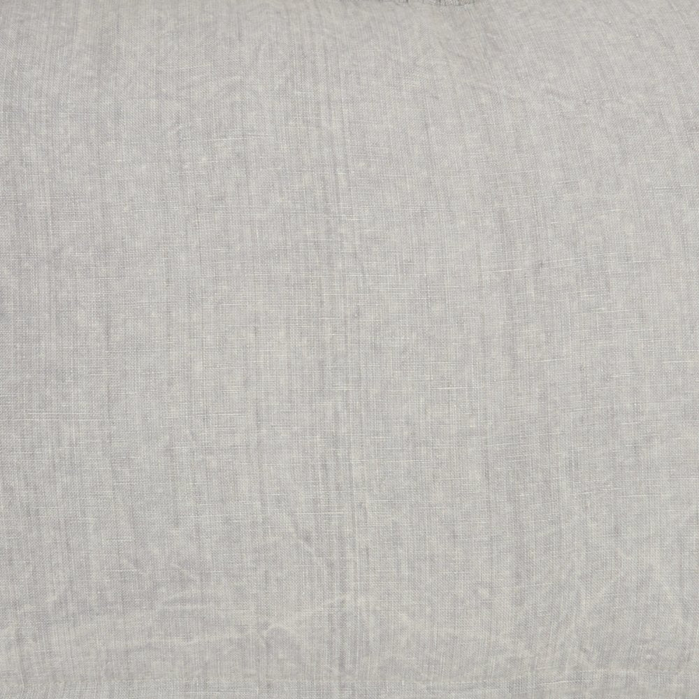 16" X 24" Gray Pillow With Ruffled Edges