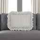 16" X 24" Gray Pillow With Ruffled Edges