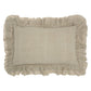 16" Beige Linen Throw Pillow