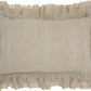 16" Beige Linen Throw Pillow
