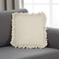 24" Beige Pillow With Ruffled Edges