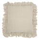 24" Beige Pillow With Ruffled Edges