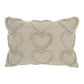 14" X 20" Gray Heart Cotton Throw Pillow