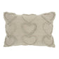 14" X 20" Gray Heart Cotton Throw Pillow