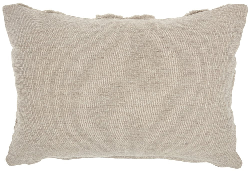 14" X 20" Gray Heart Cotton Throw Pillow