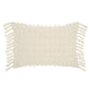 14" X 20" White Cotton Throw Pillow