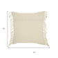 Tassel Detailed White Throw Pillow