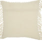 Tassel Detailed White Throw Pillow
