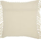 Tassel Detailed White Throw Pillow