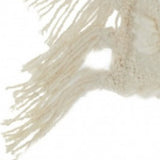 Tassel Detailed White Throw Pillow