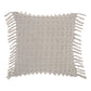 Tassel Detailed Gray Throw Pillow