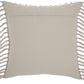 Tassel Detailed Gray Throw Pillow