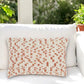 14" X 20" Coral and Beige Ribbed Indoor Outdoor Throw Pillow With Texture