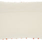 14" X 20" Coral and Beige Ribbed Indoor Outdoor Throw Pillow With Texture