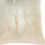 18" Cream Velvet Throw Pillow