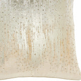 18" Cream Velvet Throw Pillow