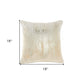 18" Cream Velvet Throw Pillow