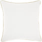 18" Cream Velvet Throw Pillow