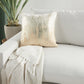 18" Cream Velvet Throw Pillow