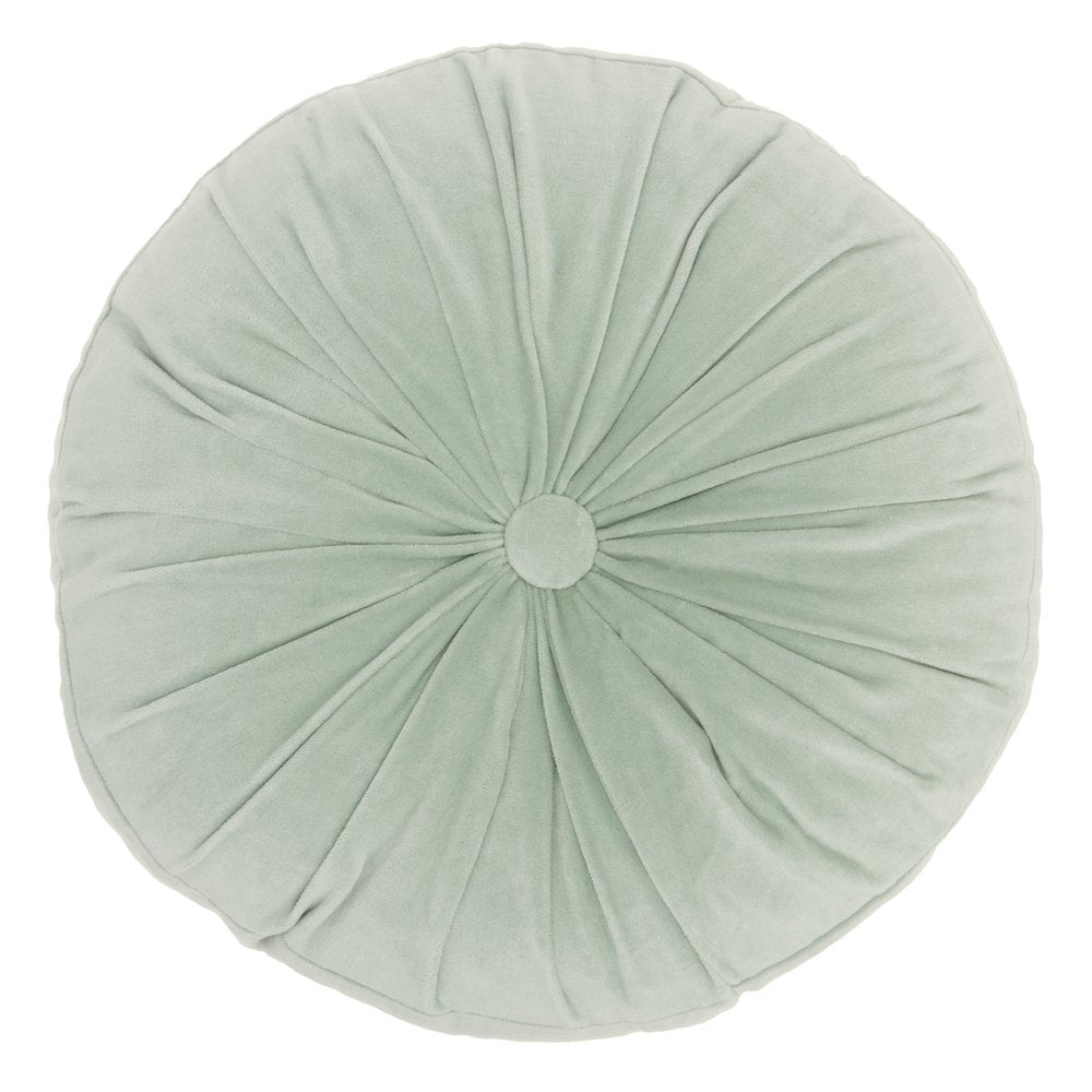 16" X 16" Mint Green Round Velvet