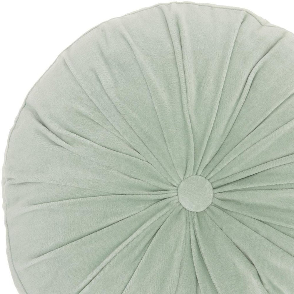 16" X 16" Mint Green Round Velvet