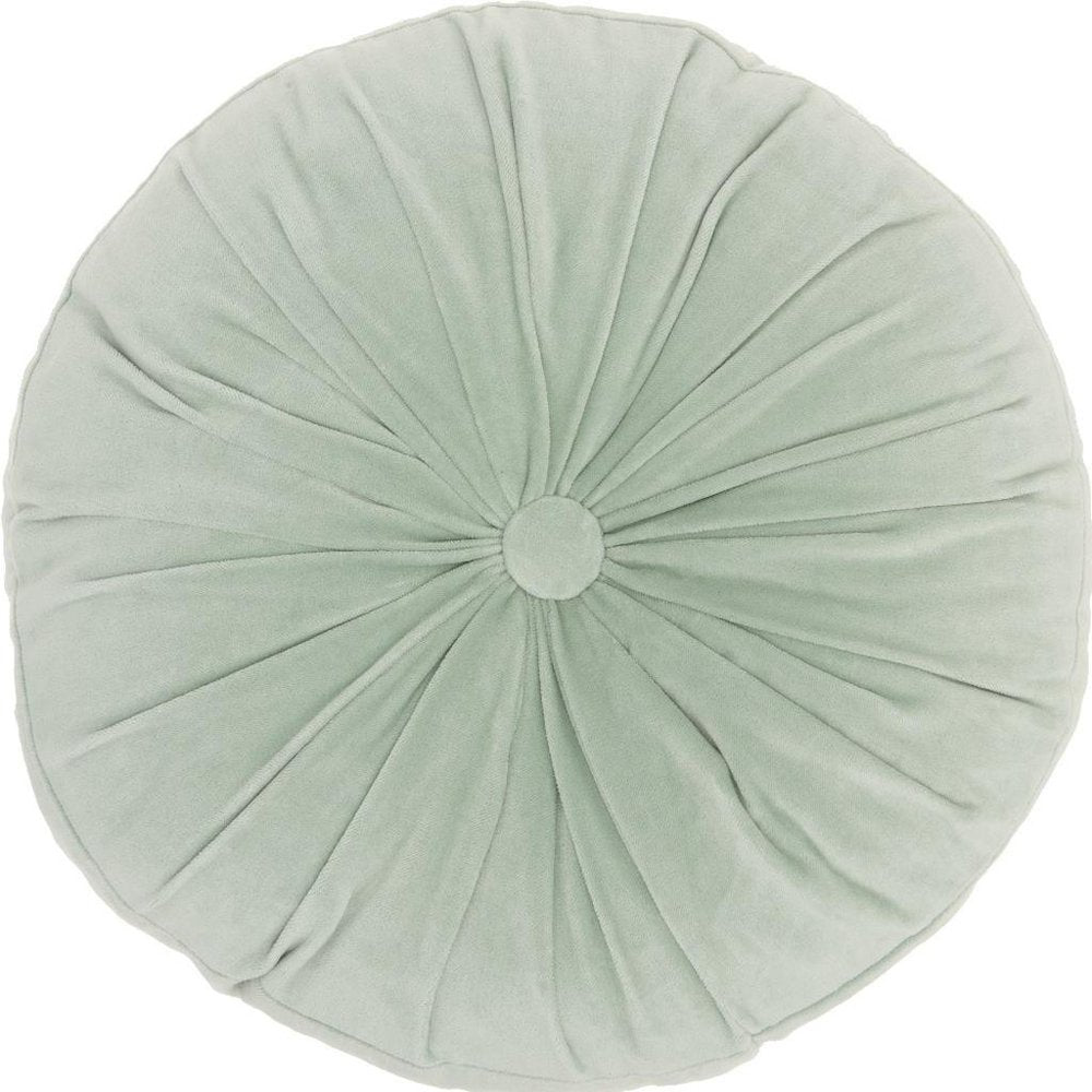 16" X 16" Mint Green Round Velvet