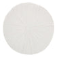 16" White Round Velvet Throw Pillow