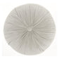 16" X 16" Light Gray Round Velvet