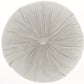 16" X 16" Light Gray Round Velvet