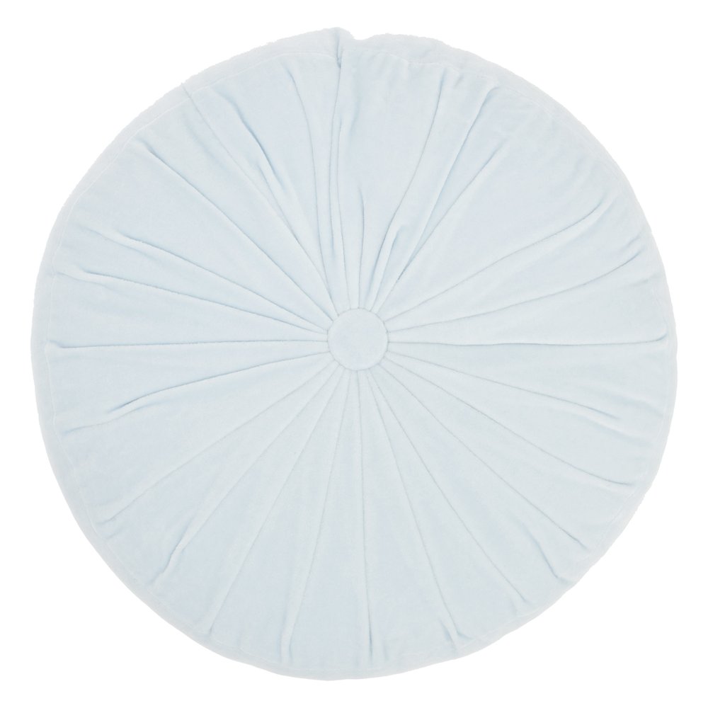 16" Periwinkle Tufted Round Throw Pillow
