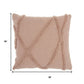 Boho Chic Blush Textured Lines Throw Pillow