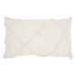 White Abstract  Shaggy Detail Lumbar Pillow