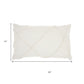White Abstract  Shaggy Detail Lumbar Pillow