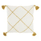 Boho Mustard Cotton Accent Throw Pillow